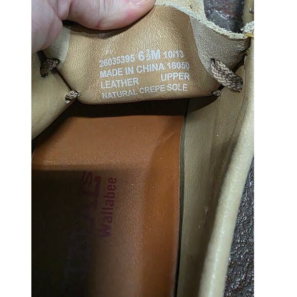 Clarks Original Wallabees Women 6.5 tan crepe sole EUC suede lace up preppy - Picture 5 of 9